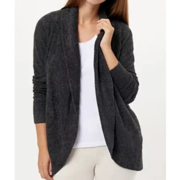 Barefoot Dreams Gray CozyChic Lite Circle Cardigan Sweater XS/S Comfy Coastal - Picture 1 of 8